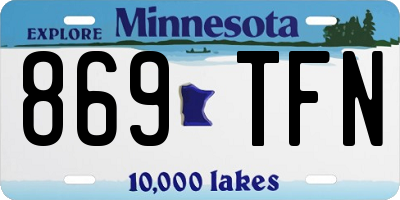 MN license plate 869TFN