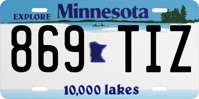 MN license plate 869TIZ