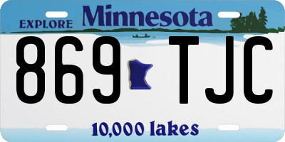 MN license plate 869TJC