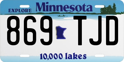 MN license plate 869TJD