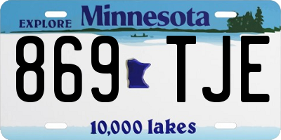 MN license plate 869TJE