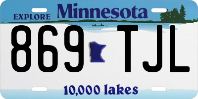 MN license plate 869TJL