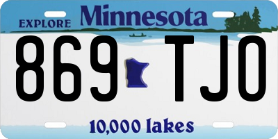 MN license plate 869TJO