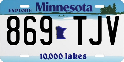 MN license plate 869TJV