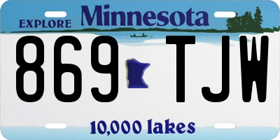 MN license plate 869TJW