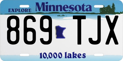 MN license plate 869TJX