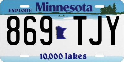 MN license plate 869TJY