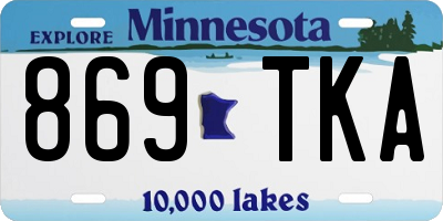 MN license plate 869TKA