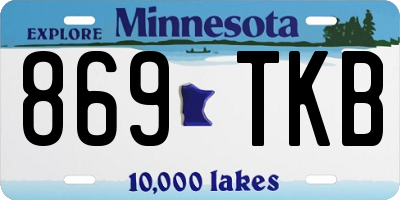 MN license plate 869TKB