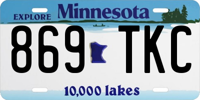 MN license plate 869TKC