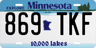 MN license plate 869TKF