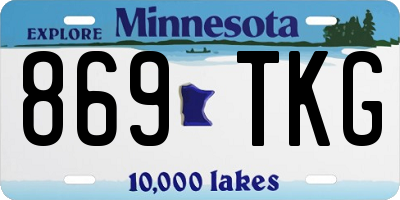 MN license plate 869TKG