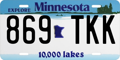 MN license plate 869TKK