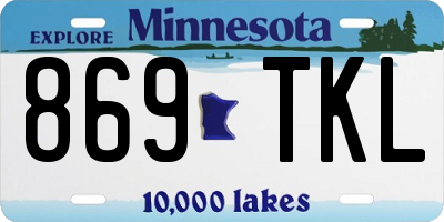 MN license plate 869TKL