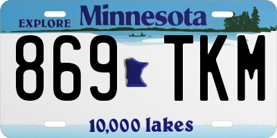 MN license plate 869TKM