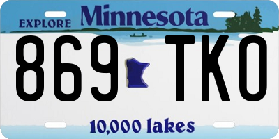 MN license plate 869TKO