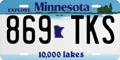 MN license plate 869TKS