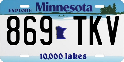 MN license plate 869TKV