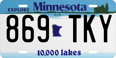 MN license plate 869TKY