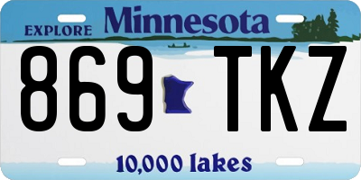 MN license plate 869TKZ