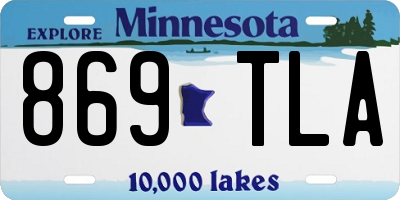 MN license plate 869TLA