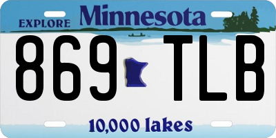 MN license plate 869TLB
