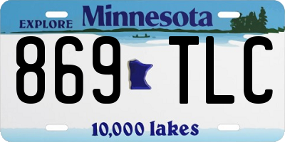 MN license plate 869TLC