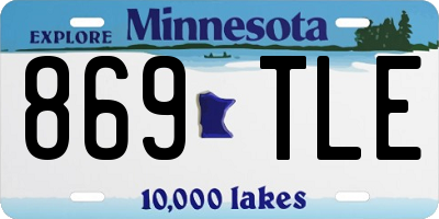 MN license plate 869TLE