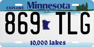 MN license plate 869TLG