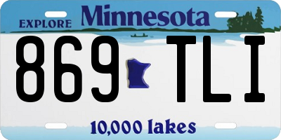 MN license plate 869TLI