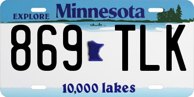 MN license plate 869TLK
