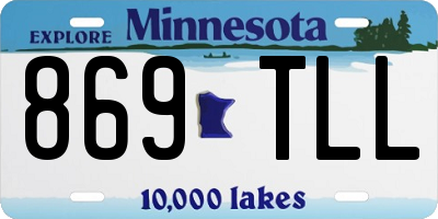 MN license plate 869TLL