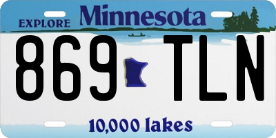 MN license plate 869TLN