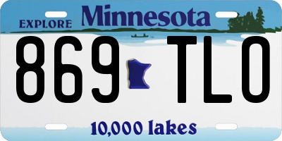 MN license plate 869TLO