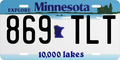 MN license plate 869TLT