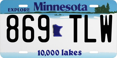 MN license plate 869TLW
