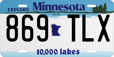 MN license plate 869TLX