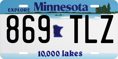 MN license plate 869TLZ