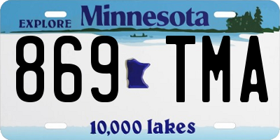 MN license plate 869TMA