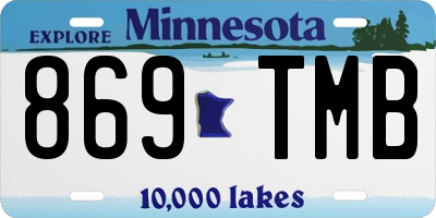 MN license plate 869TMB