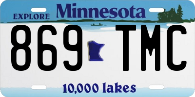 MN license plate 869TMC
