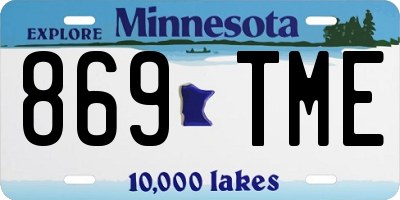 MN license plate 869TME