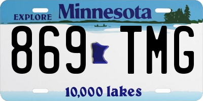 MN license plate 869TMG