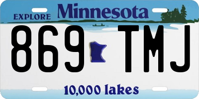 MN license plate 869TMJ