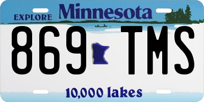 MN license plate 869TMS