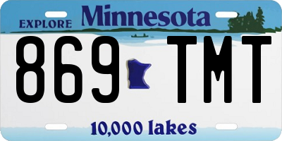 MN license plate 869TMT