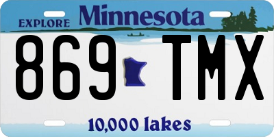 MN license plate 869TMX