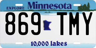MN license plate 869TMY