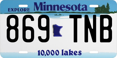 MN license plate 869TNB
