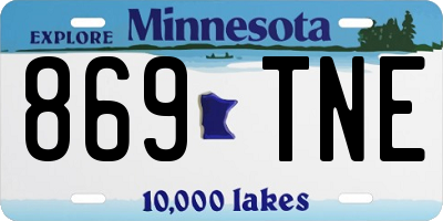MN license plate 869TNE